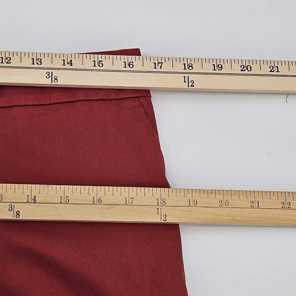 Long Tall Sally Cropped Straight Leg Pants In Brick Women’s Size 10 High Rise - Picture 8 of 11